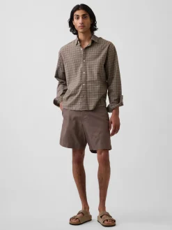 7.5" Linen-Cotton Shorts