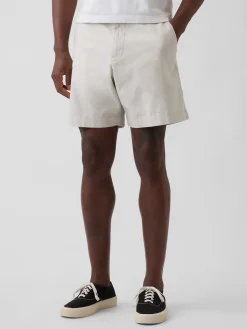 7.5" Linen-Cotton Shorts