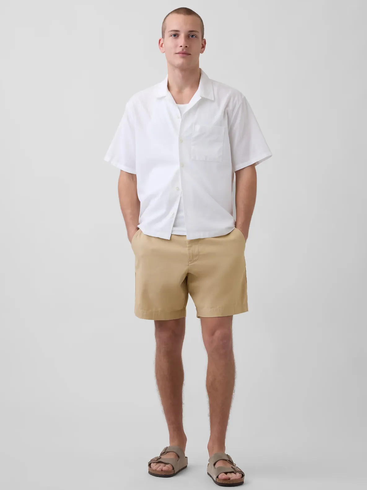 7.5" Linen-Cotton Shorts