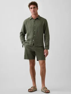 7.5" Linen-Cotton Shorts