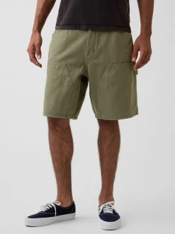 9" Loose Denim Carpenter Shorts