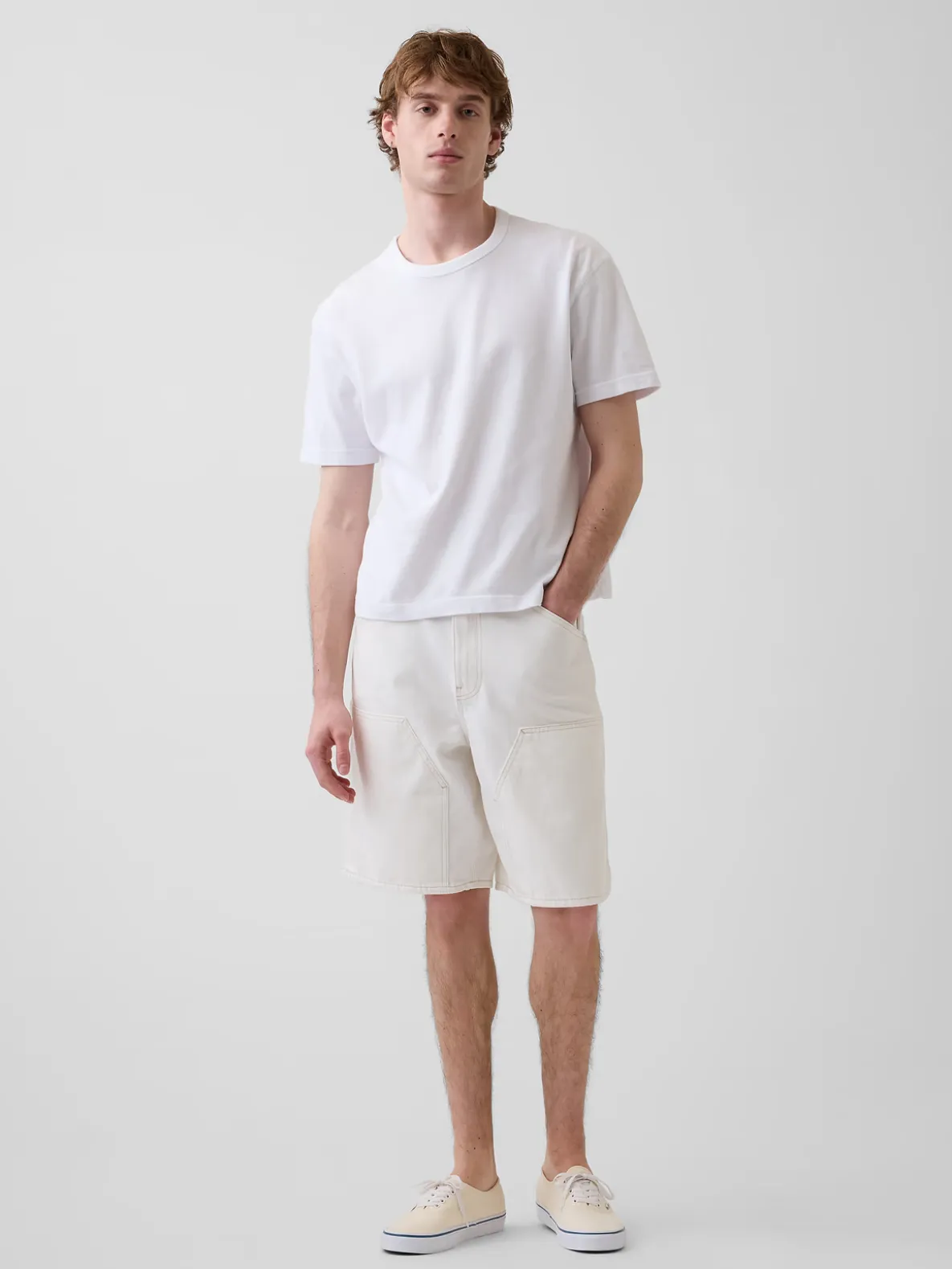 9" Loose Denim Carpenter Shorts