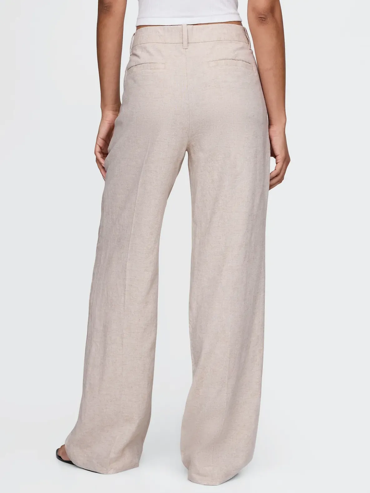 365 Low Rise Linen-Blend Trousers