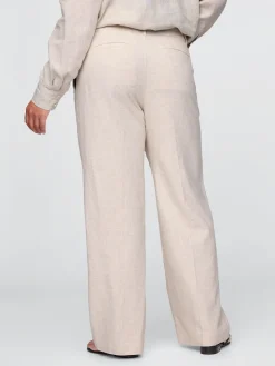 365 Low Rise Linen-Blend Trousers