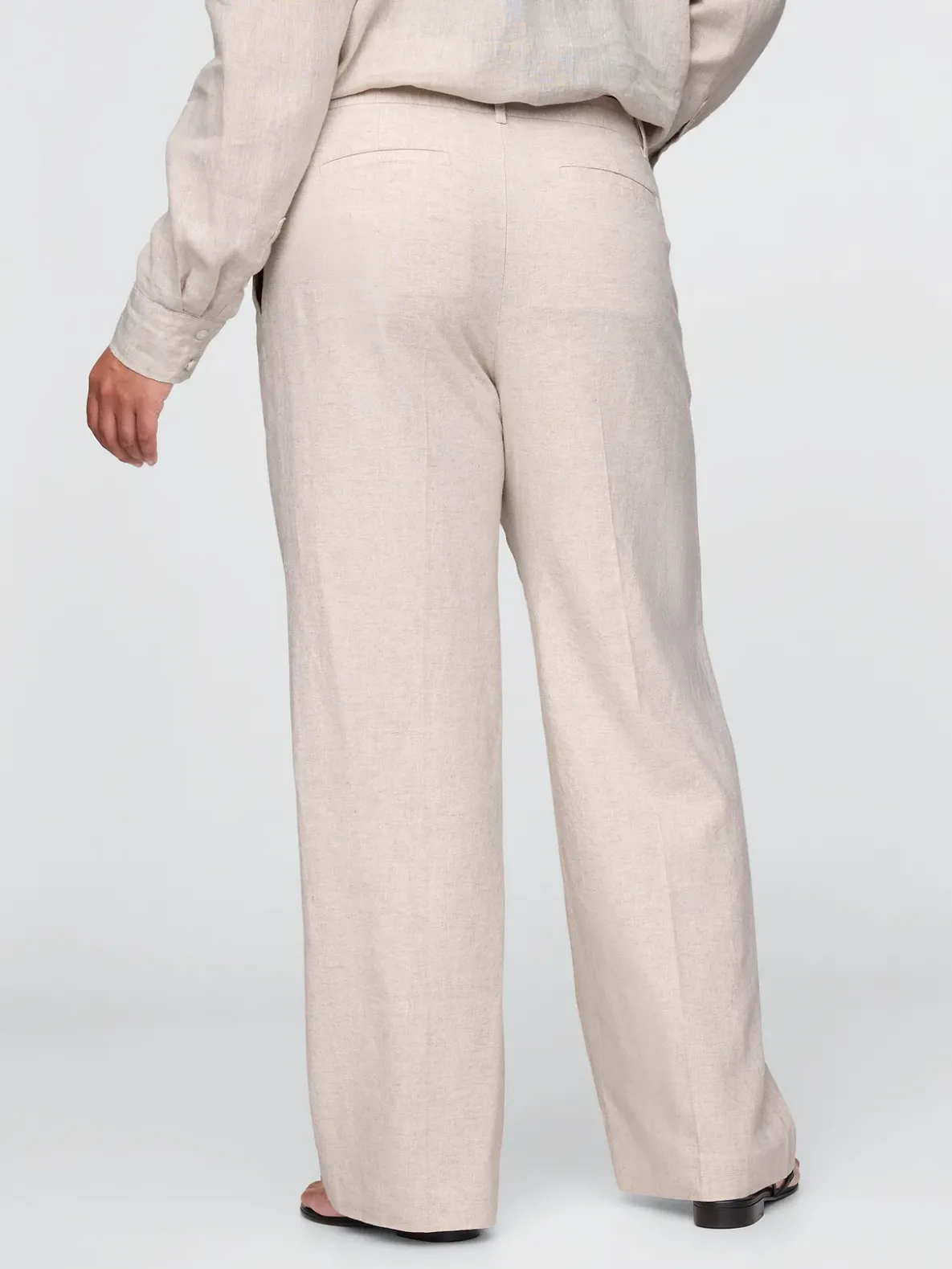 365 Low Rise Linen-Blend Trousers