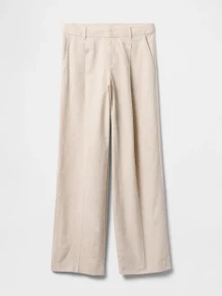 365 Low Rise Linen-Blend Trousers