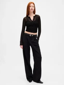 365 Low Rise Pleated Wide-Leg Trousers