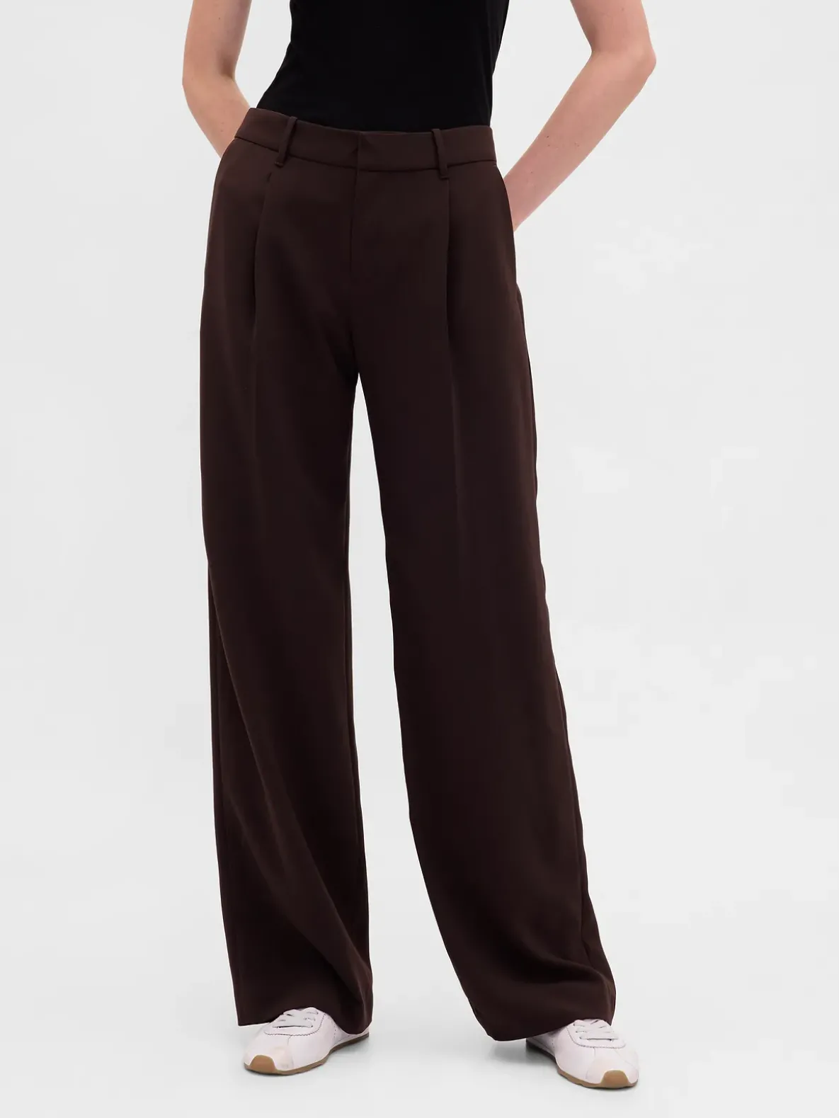 365 Low Rise Pleated Wide-Leg Trousers