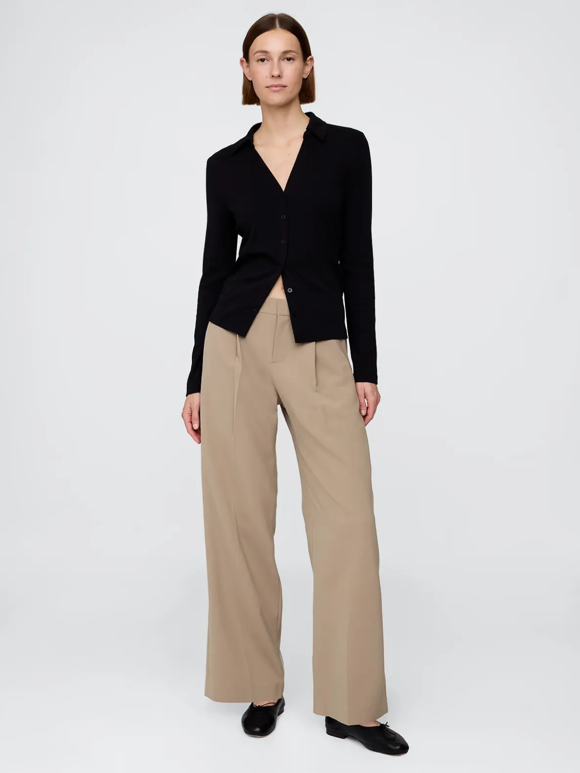 365 Low Rise Pleated Wide-Leg Trousers
