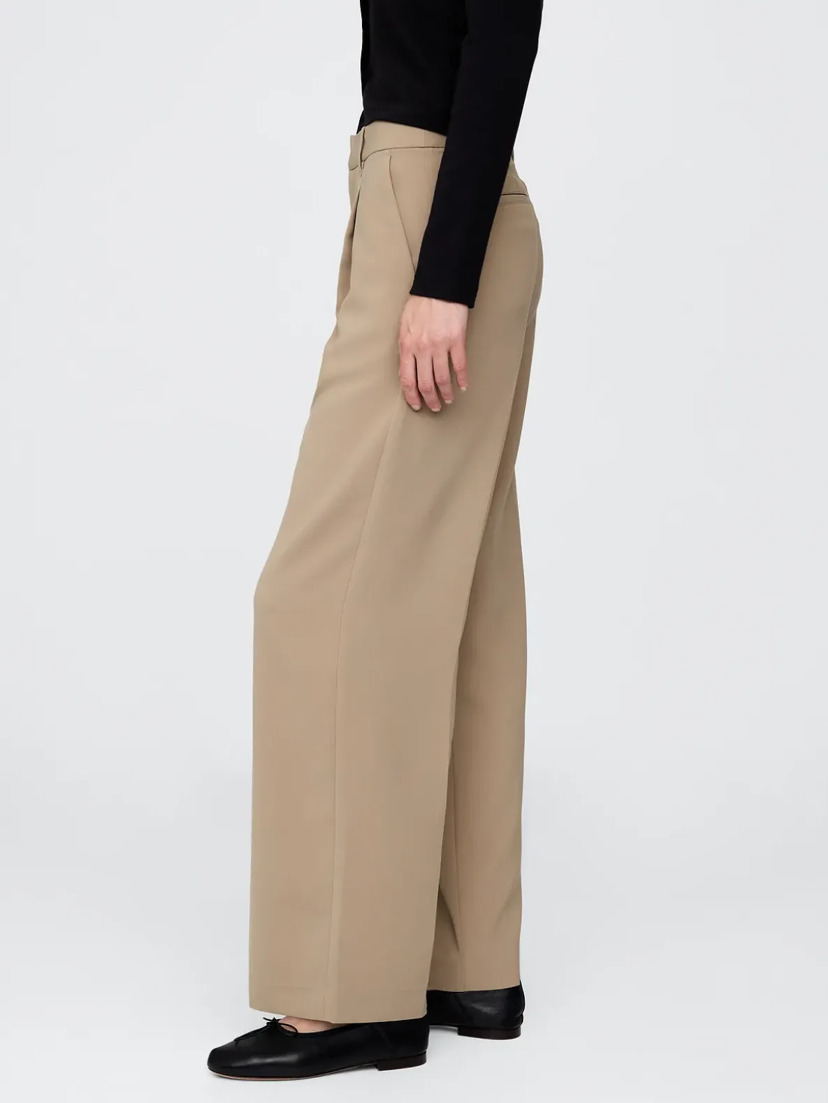 365 Low Rise Pleated Wide-Leg Trousers
