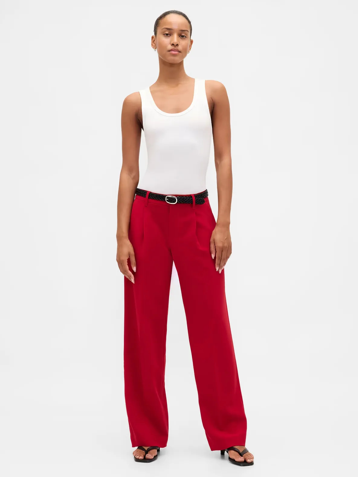 365 Low Rise Pleated Wide-Leg Trousers