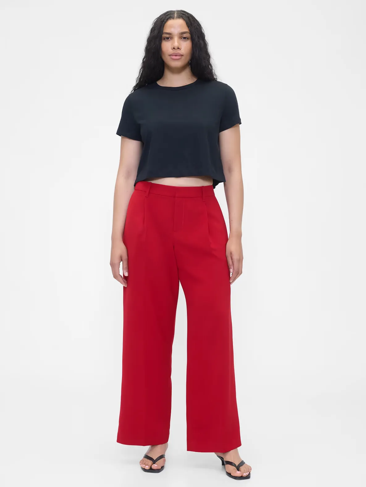 365 Low Rise Pleated Wide-Leg Trousers