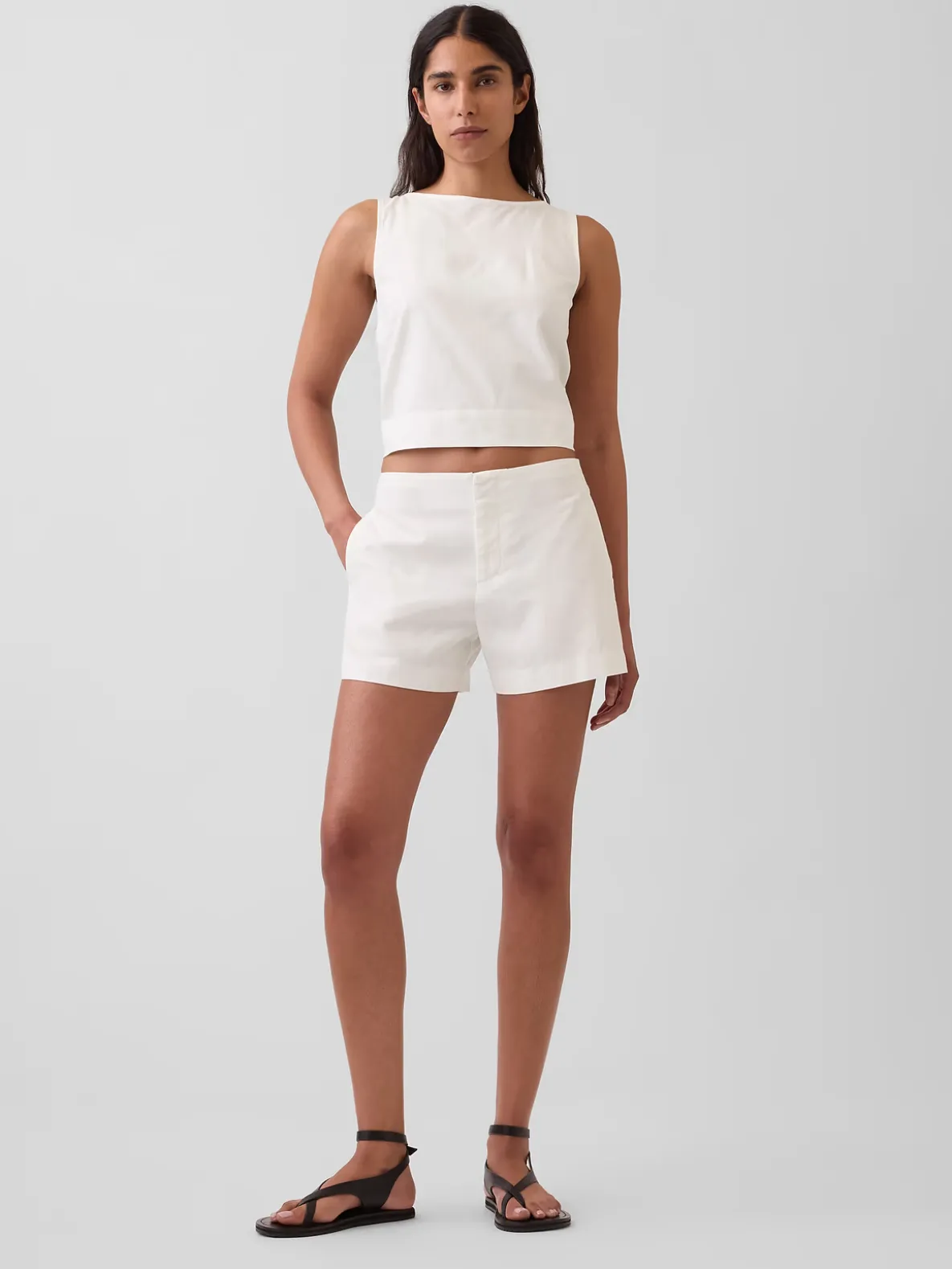 4" Mid Rise Linen-Blend Shorts