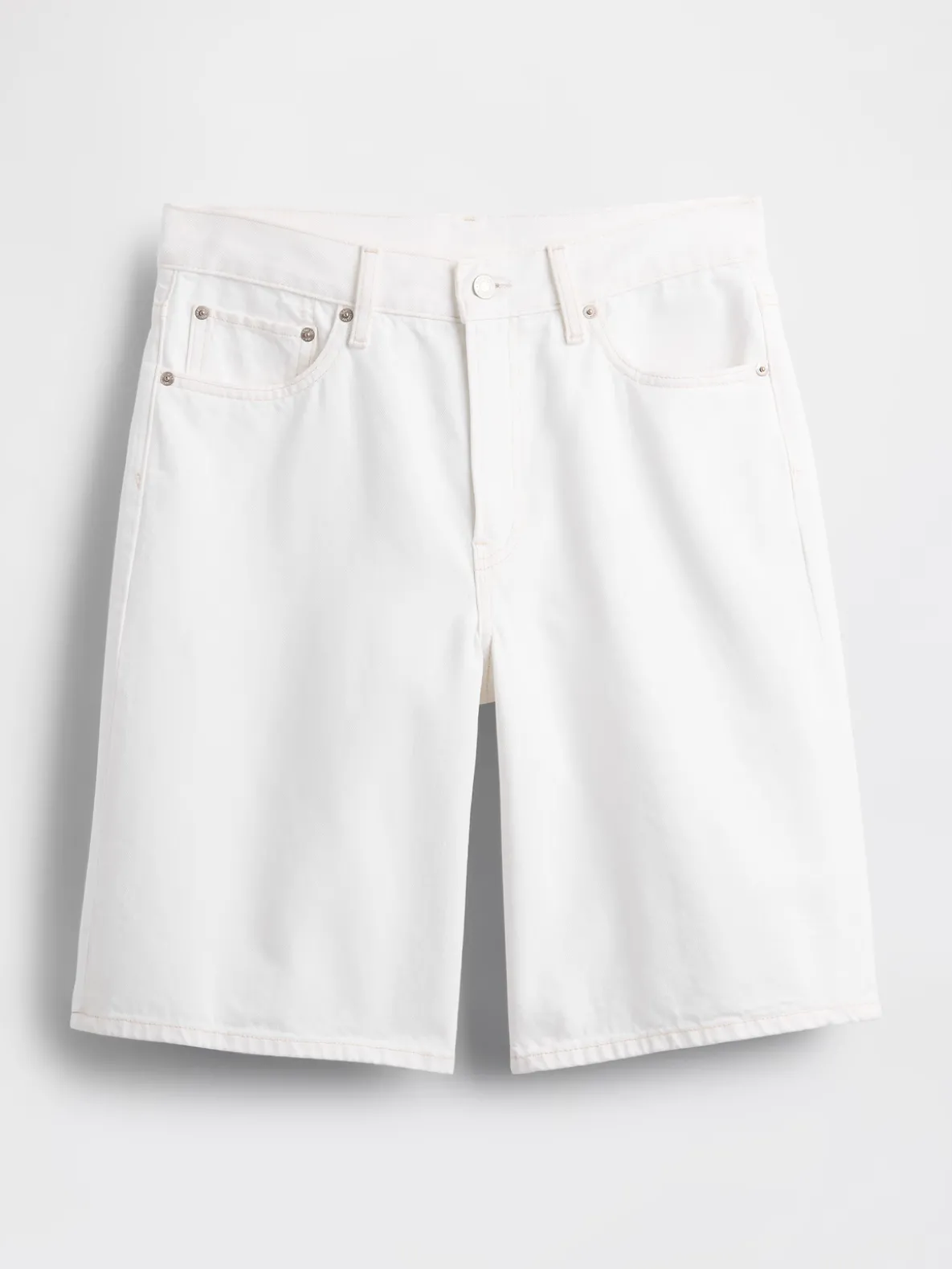 11" Mid Rise Longline Denim Shorts