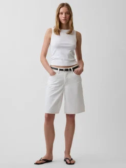 11" Mid Rise Longline Denim Shorts