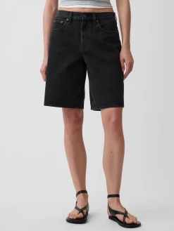 11" Mid Rise Longline Denim Shorts