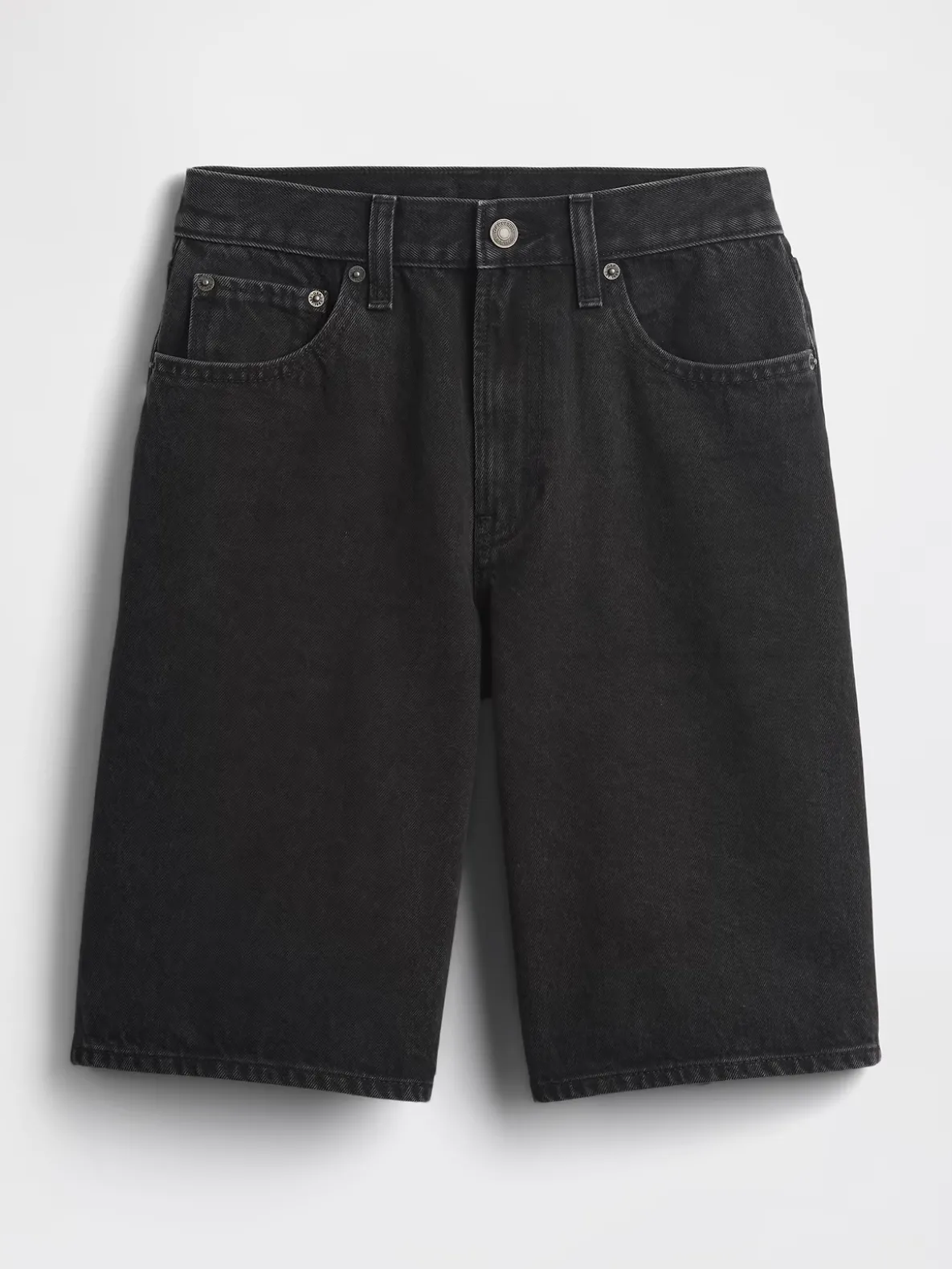 11" Mid Rise Longline Denim Shorts