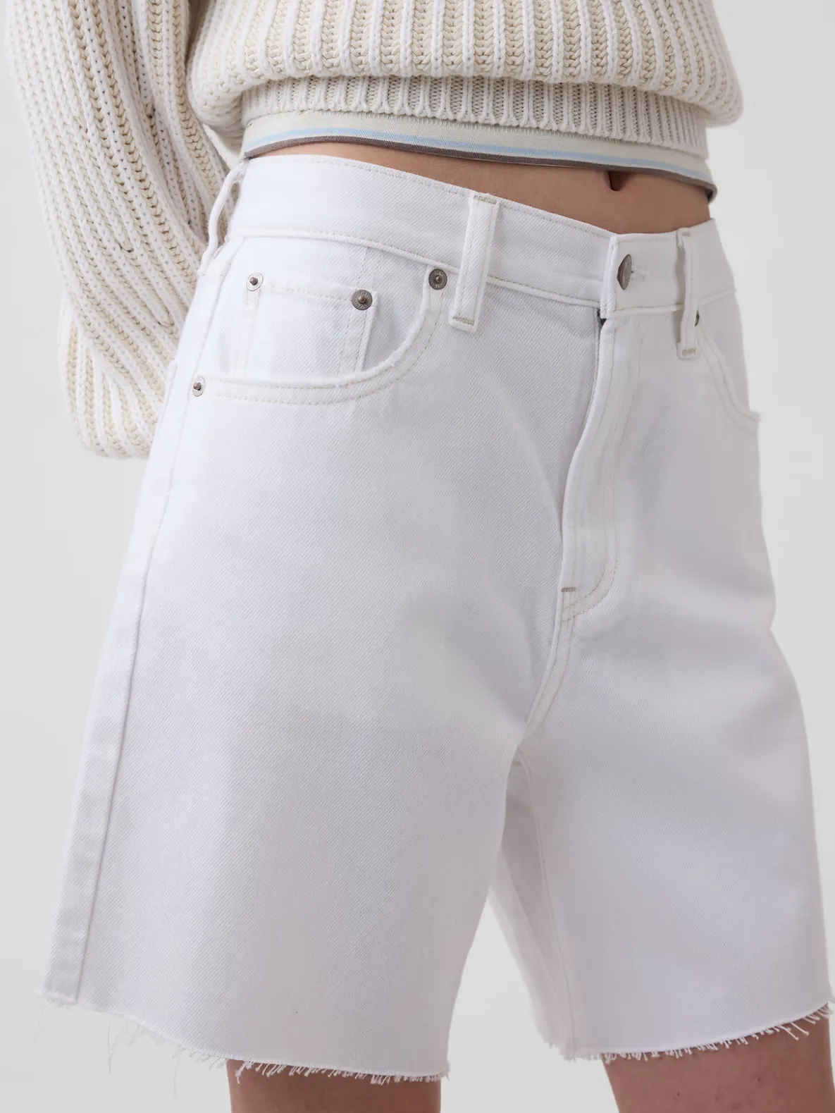 8" Mid Rise UltraSoft Loose Bermuda Shorts