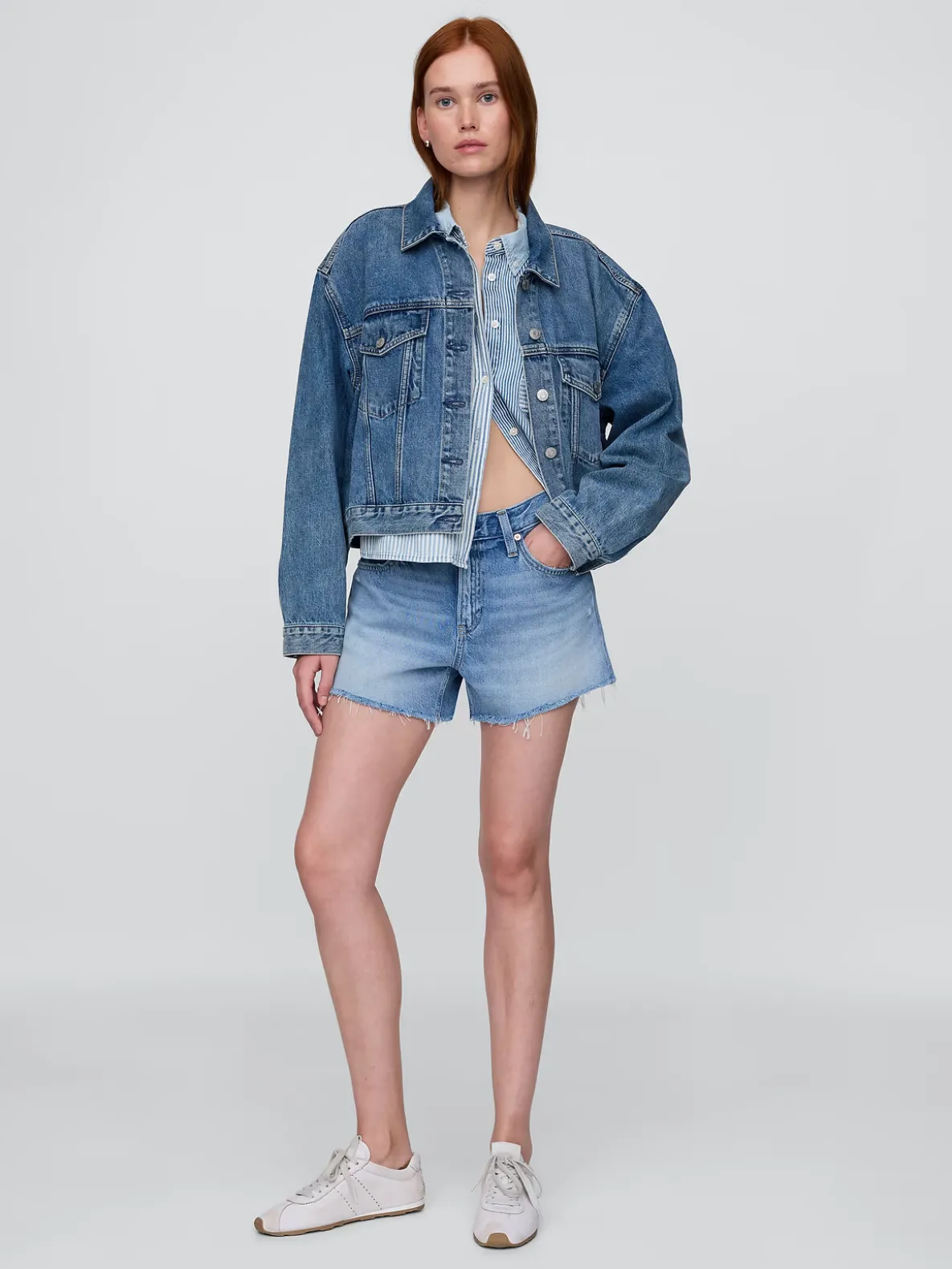 4" Mid Rise UltraSoft Relaxed Cutoff Shorts
