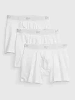 5" Organic Stretch Cotton Boxer Briefs (3-Pack)