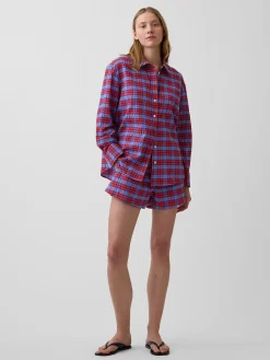 4" Seersucker Plaid Boxer Shorts