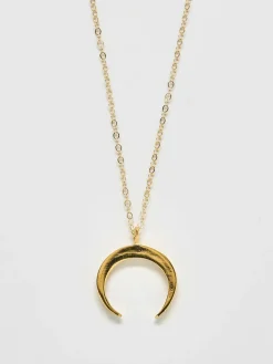 Admiral Row Gold Crescent Moon Necklace