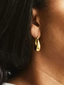 Admiral Row Gold Oval Hoop Earrings