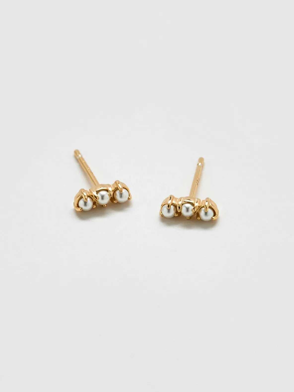 Admiral Row Gold Pearl Bar Earrings