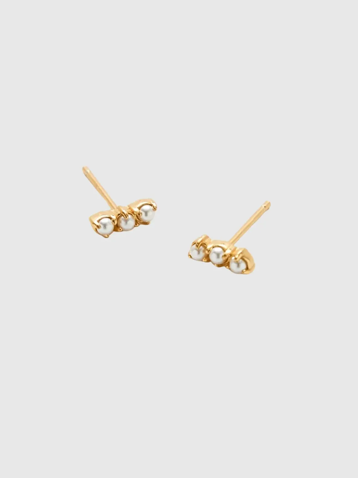 Admiral Row Gold Pearl Bar Earrings