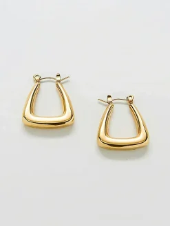 Admiral Row Gold Triangle Hoop Earrings