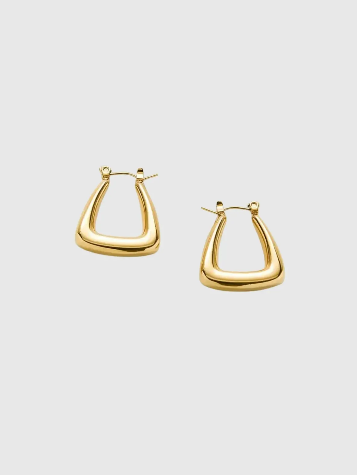 Admiral Row Gold Triangle Hoop Earrings