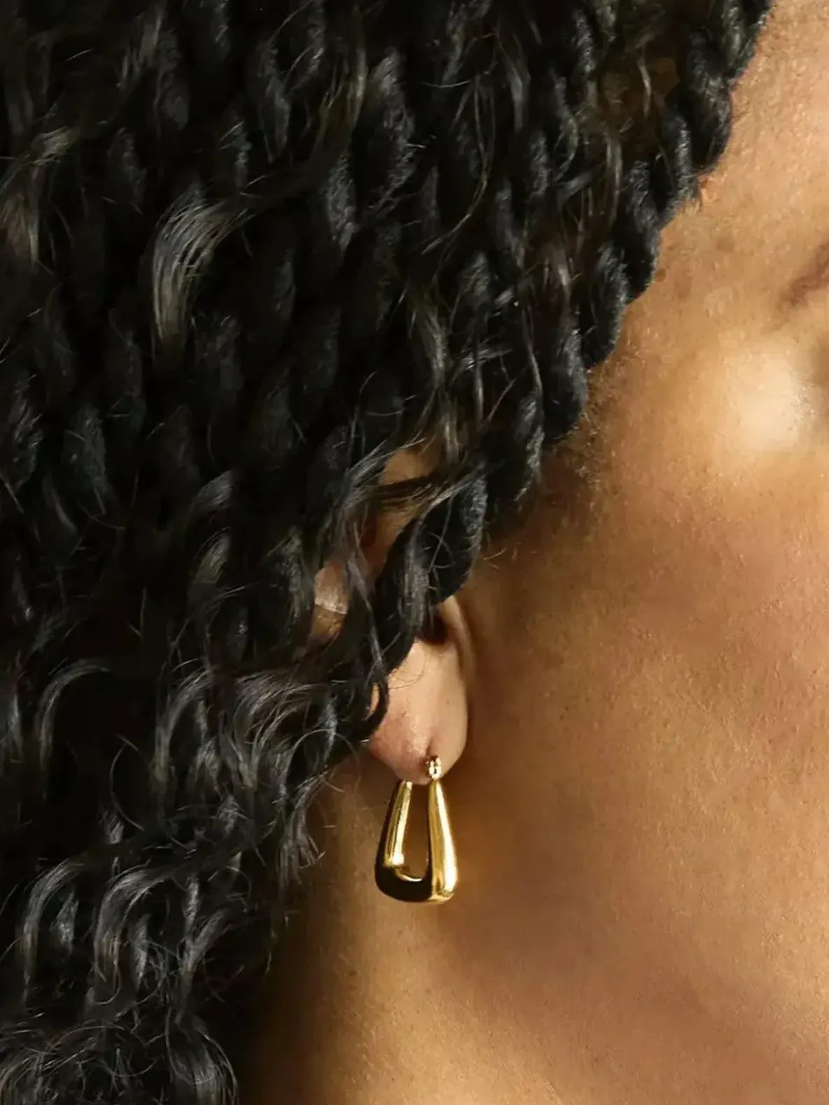Admiral Row Gold Triangle Hoop Earrings