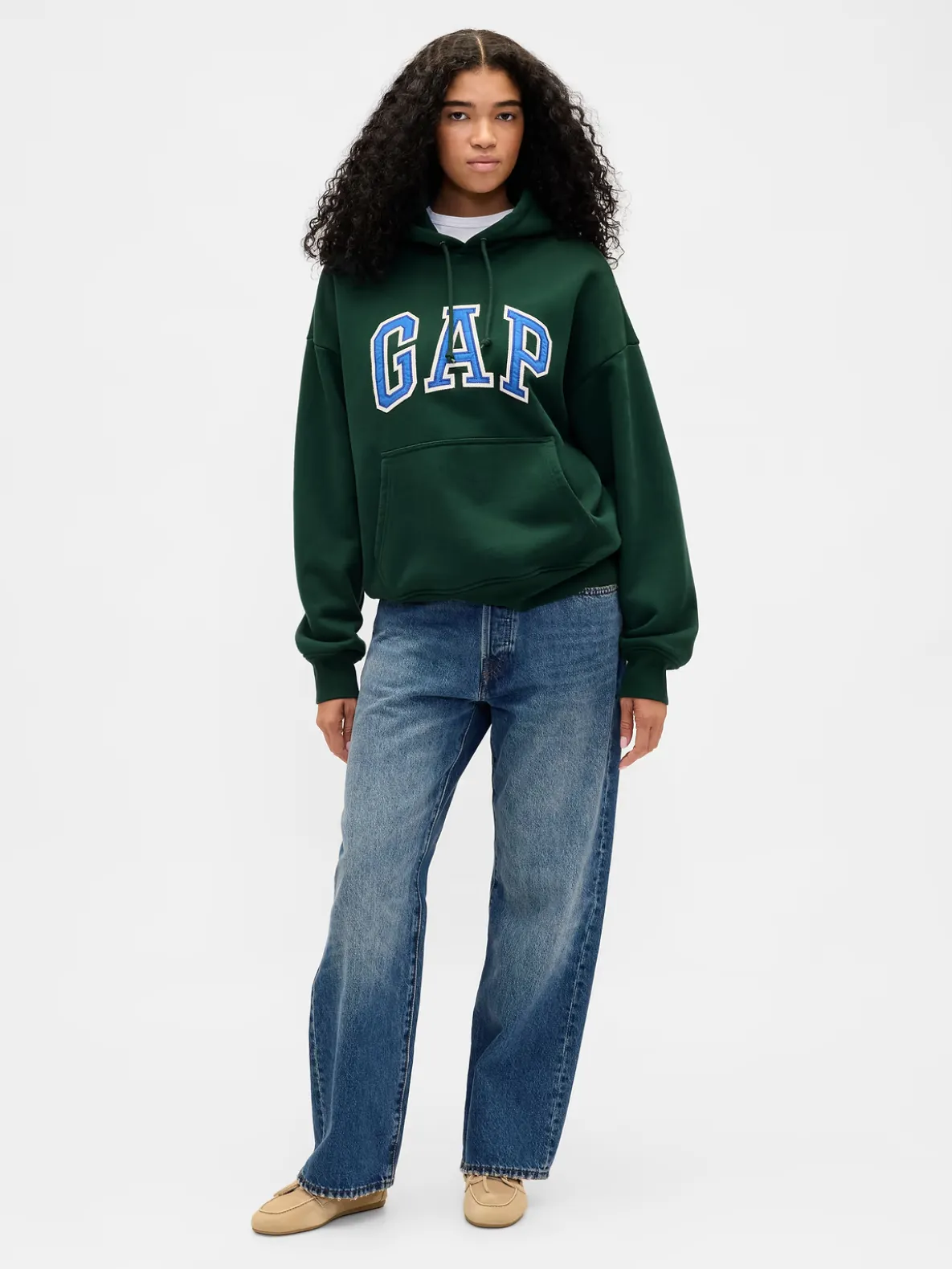 Adult Extra Heavyweight French Terry Oversized Logo Hoodie