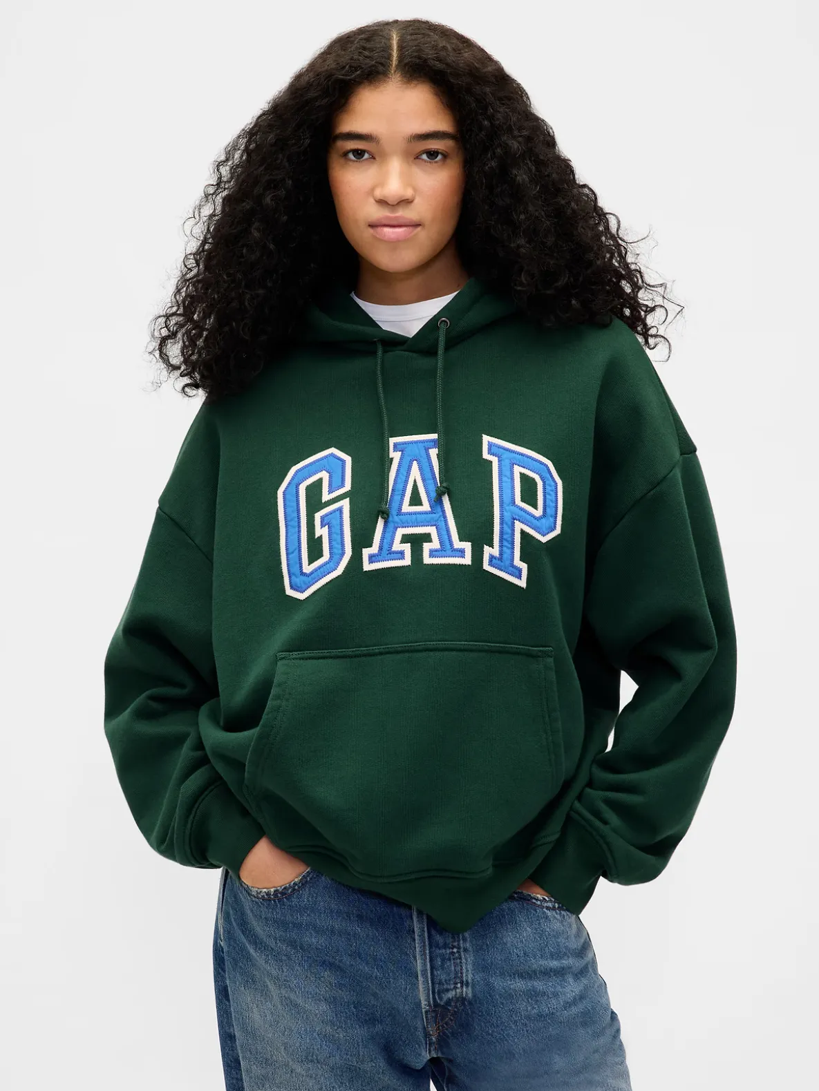 Adult Extra Heavyweight French Terry Oversized Logo Hoodie
