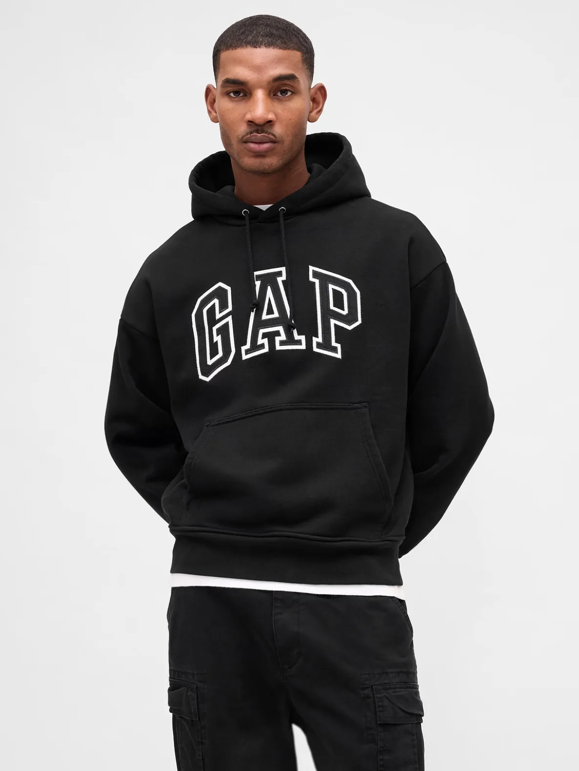 Adult Extra Heavyweight French Terry Oversized Logo Hoodie