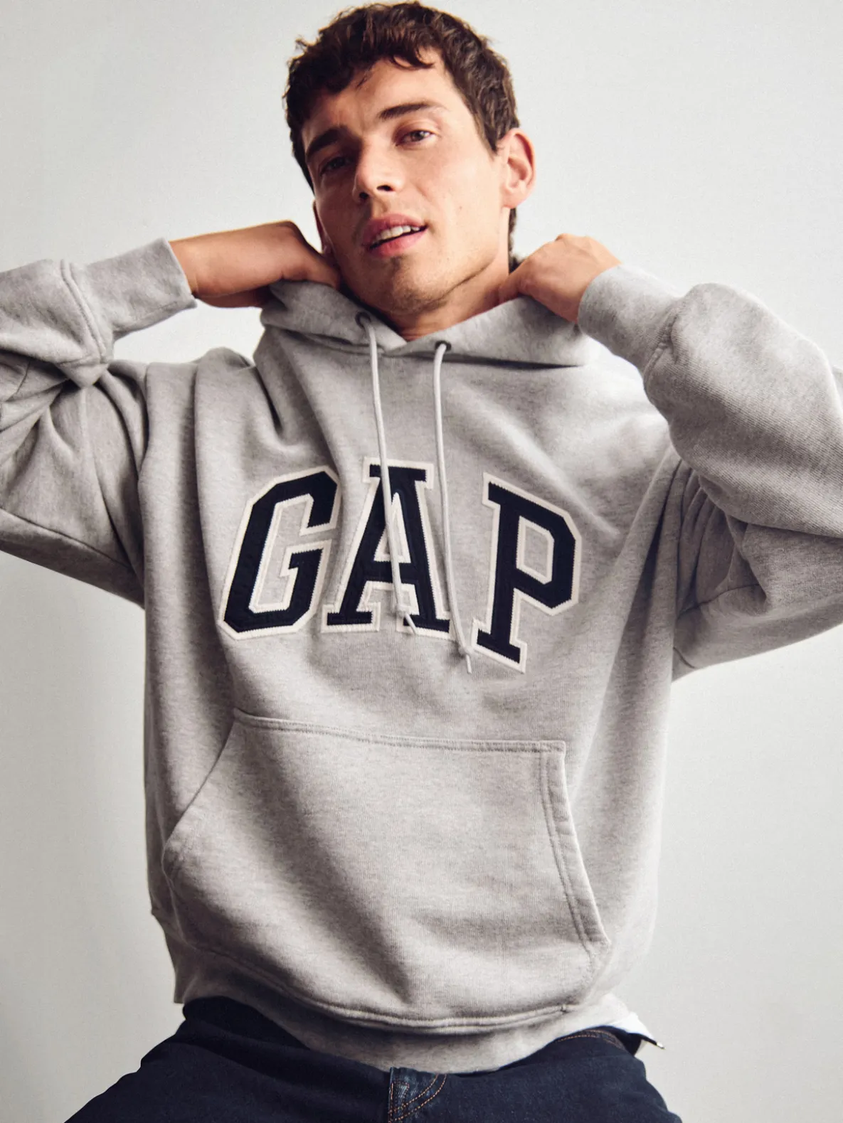 Adult Extra Heavyweight French Terry Oversized Logo Hoodie