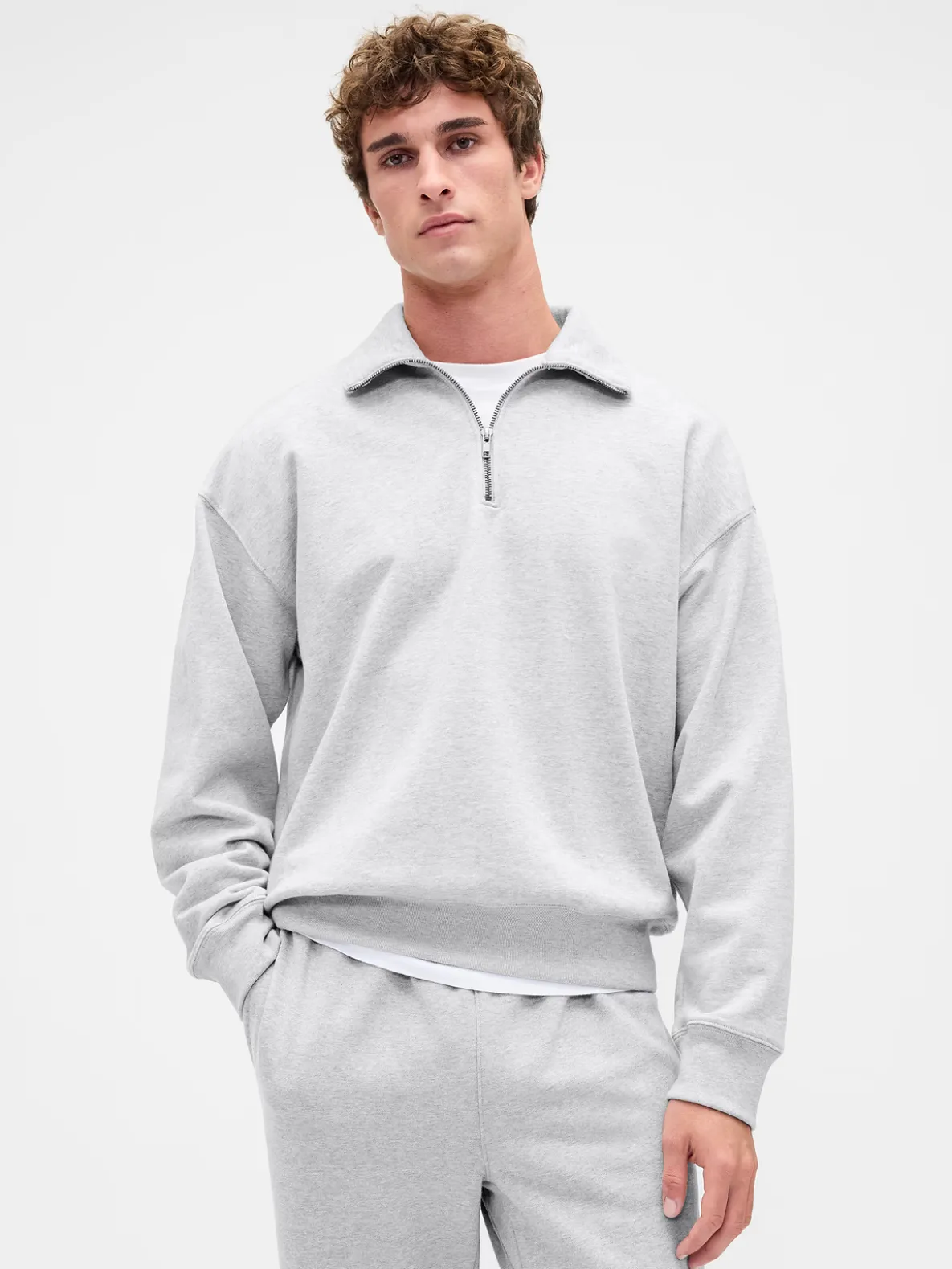 Adult Heavyweight Oversized Quarter-Zip Pullover