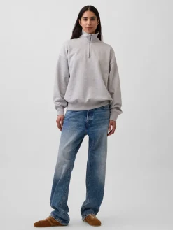 Adult Heavyweight Oversized Quarter-Zip Pullover
