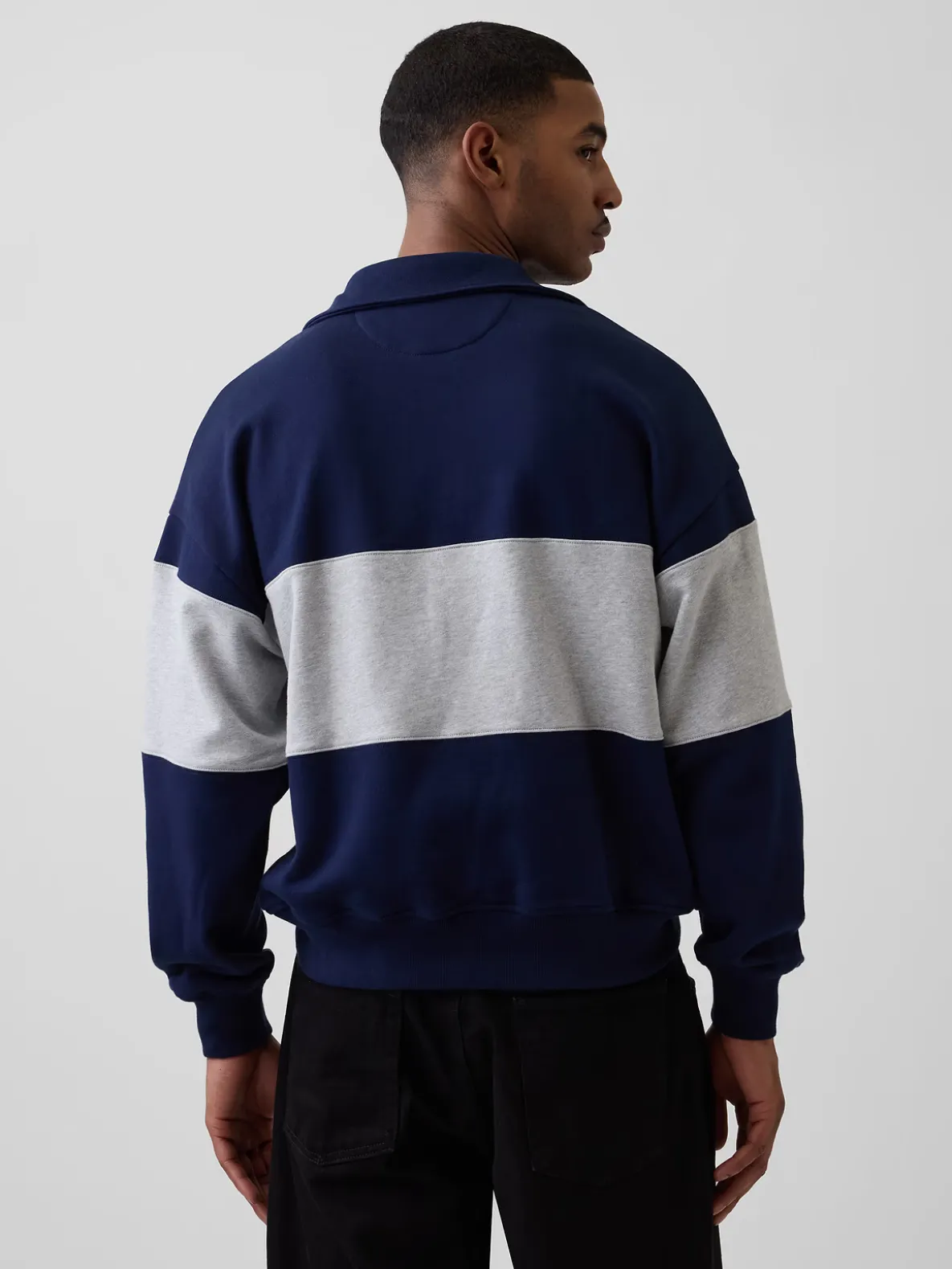 Adult Heavyweight Oversized Quarter-Zip Polo Sweatshirt