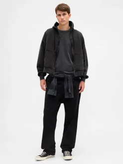 Adult Heavyweight Oversized Crop Zip Hoodie