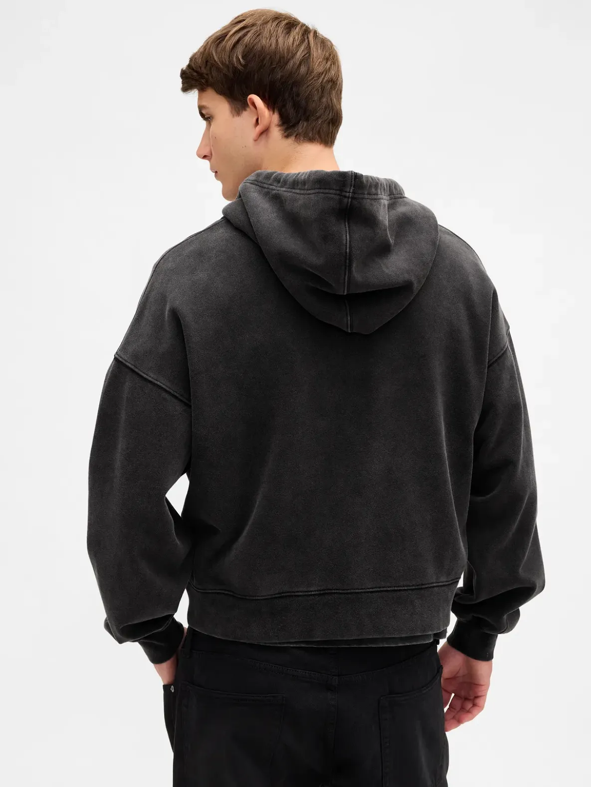 Adult Heavyweight Oversized Crop Zip Hoodie