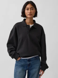 Adult Heavyweight Oversized Polo Sweatshirt