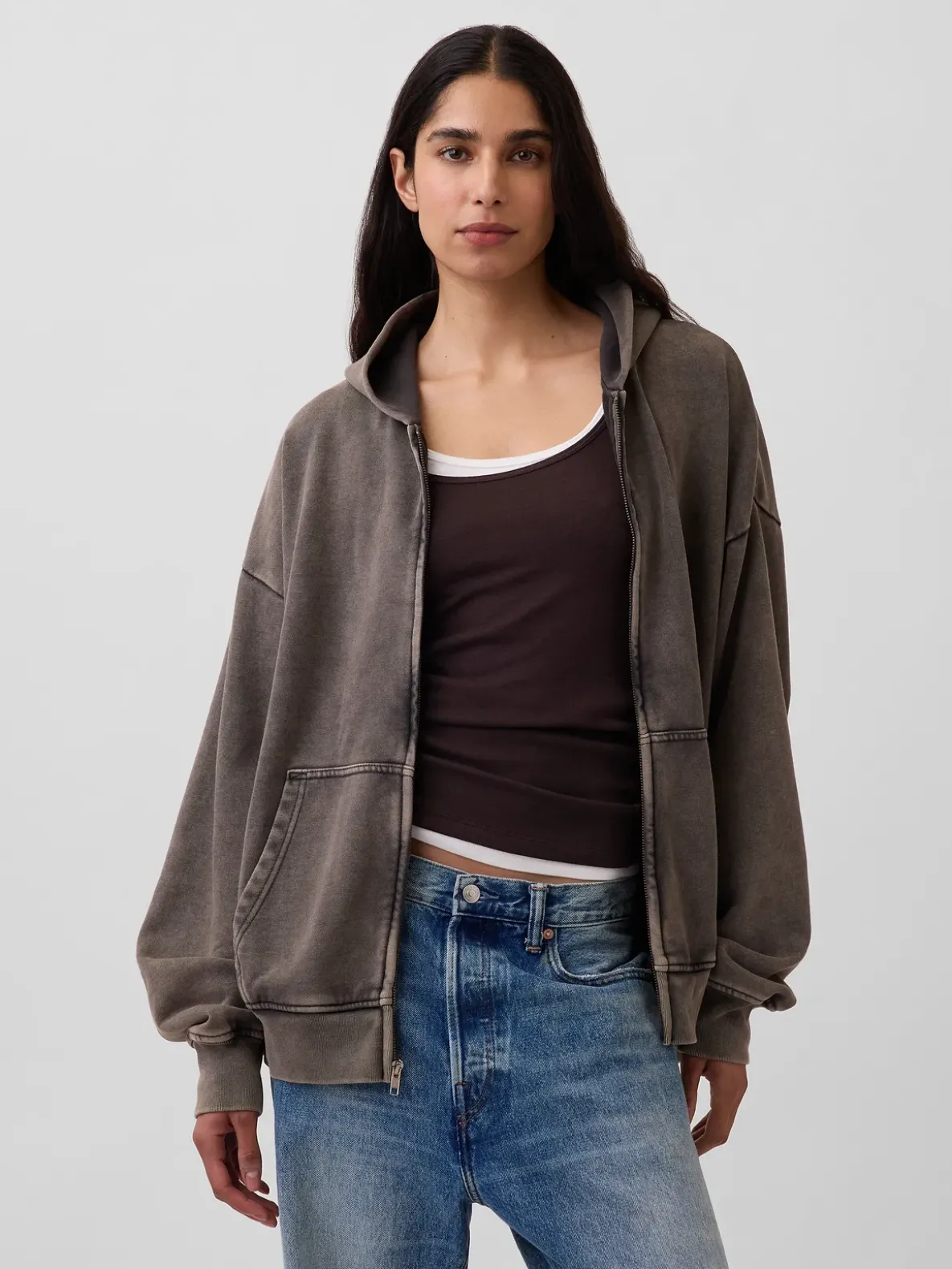 Adult Heavyweight Oversized Zip Hoodie
