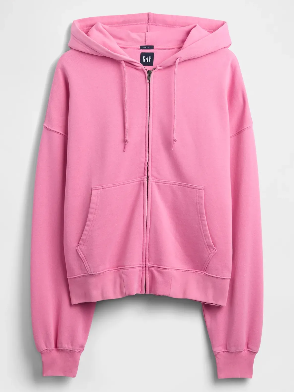 Adult Heavyweight Oversized Crop Zip Hoodie