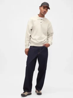 Adult Heavyweight Oversized Polo Sweatshirt
