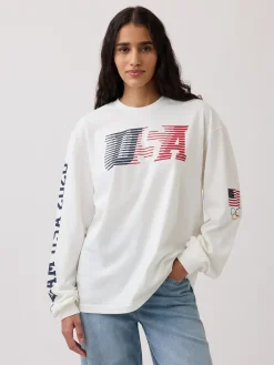 Adult Team USA Oversized Graphic T-Shirt