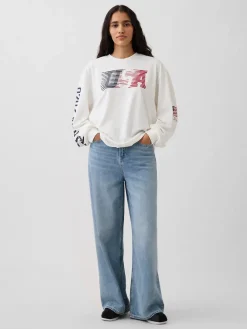 Adult Team USA Oversized Graphic T-Shirt