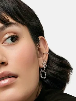 Ana Luisa Ash Silver Double Hoop Earrings