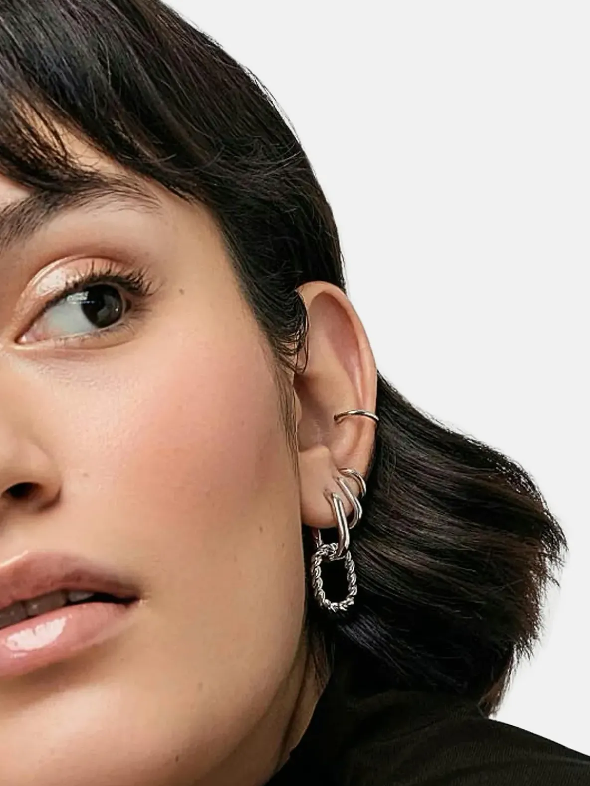 Ana Luisa Ash Silver Double Hoop Earrings
