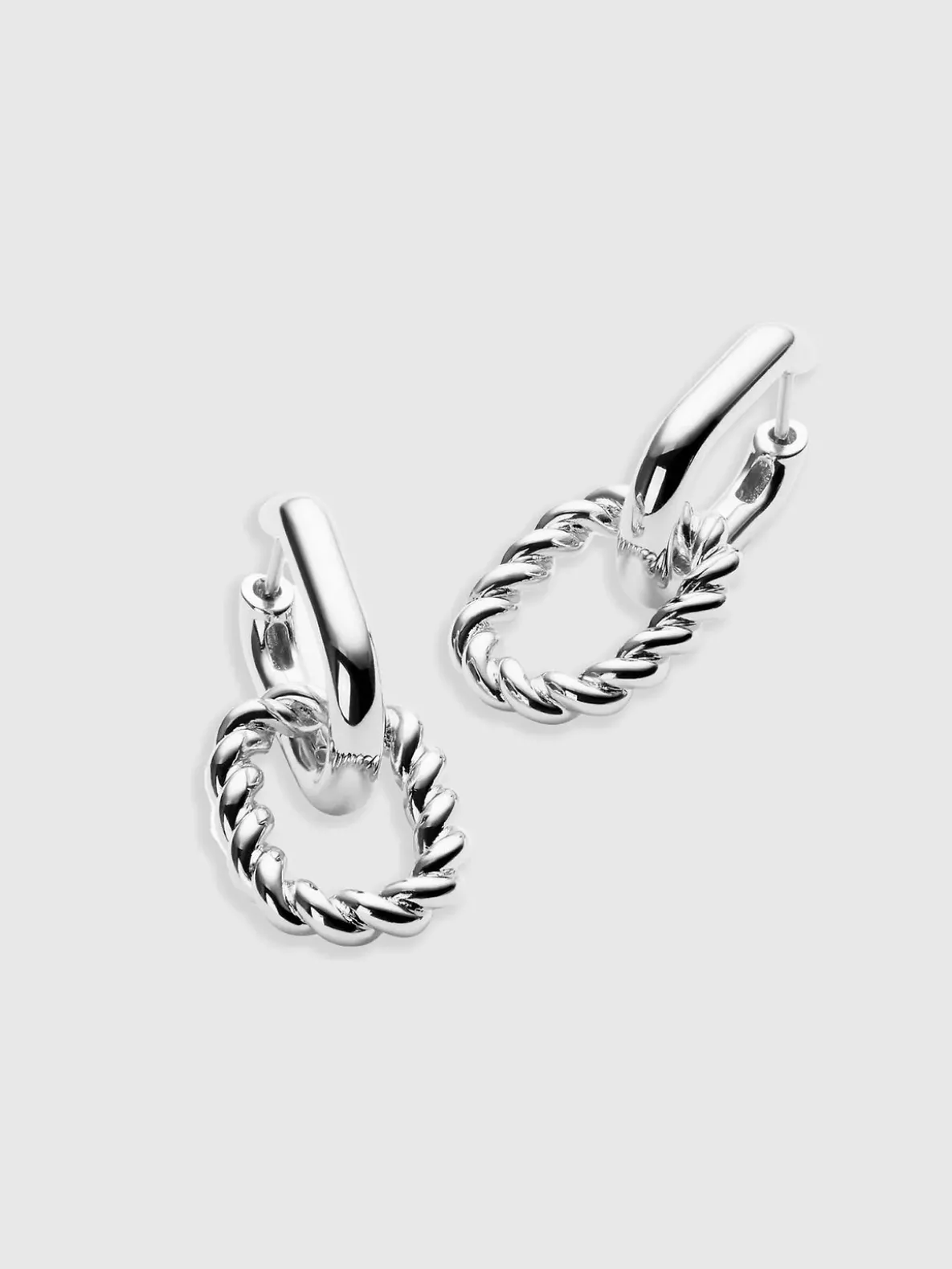 Ana Luisa Ash Silver Double Hoop Earrings